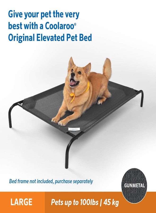Coolaroo The Original Elevated Pet Bed Replacement Cover, Large Gunmetal , 51"L x 51"W x 0.3"Th - Image 4